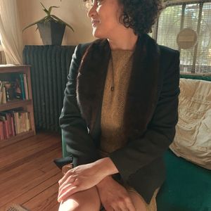 Vintage Blazer with Fur Lining